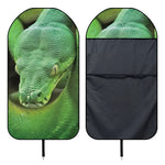 Green Reticulated Python Snake Print Waterproof Car Seat Cover