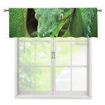 Green Reticulated Python Snake Print Window Valance