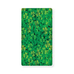 Green Shamrock Leaf Pattern Print Baby Crib Sheet