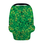 Green Shamrock Leaf Pattern Print Baby Seat Cover