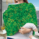 Green Shamrock Leaf Pattern Print Baby Seat Cover