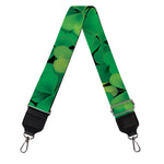 Green Shamrock Leaf Pattern Print Bag Strap