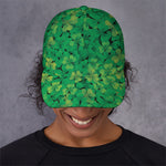 Green Shamrock Leaf Pattern Print Baseball Cap