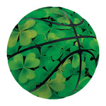 Green Shamrock Leaf Pattern Print Basketball