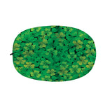 Green Shamrock Leaf Pattern Print Car Side Mirror Covers