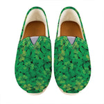 Green Shamrock Leaf Pattern Print Casual Shoes