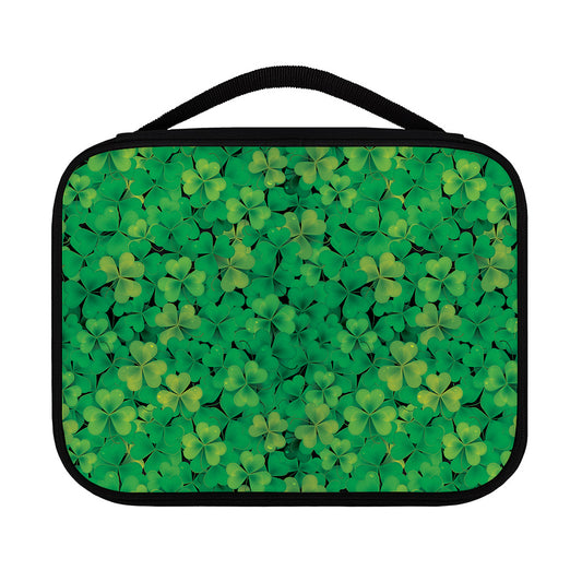 Green Shamrock Leaf Pattern Print Classic Bible Case