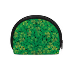 Green Shamrock Leaf Pattern Print Coin Purse