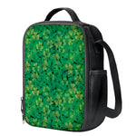 Green Shamrock Leaf Pattern Print Crossbody Lunch Bag