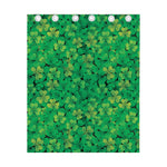 Green Shamrock Leaf Pattern Print Curtain