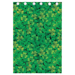 Green Shamrock Leaf Pattern Print Curtain