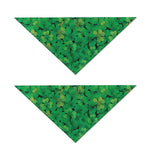 Green Shamrock Leaf Pattern Print Dog Bandana