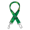 Green Shamrock Leaf Pattern Print Dog Seat Belt