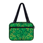Green Shamrock Leaf Pattern Print Double Strap Bible Bag