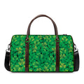 Green Shamrock Leaf Pattern Print Duffel Bag