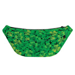 Green Shamrock Leaf Pattern Print Fanny Pack