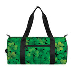 Green Shamrock Leaf Pattern Print Gym Bag