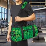 Green Shamrock Leaf Pattern Print Gym Bag