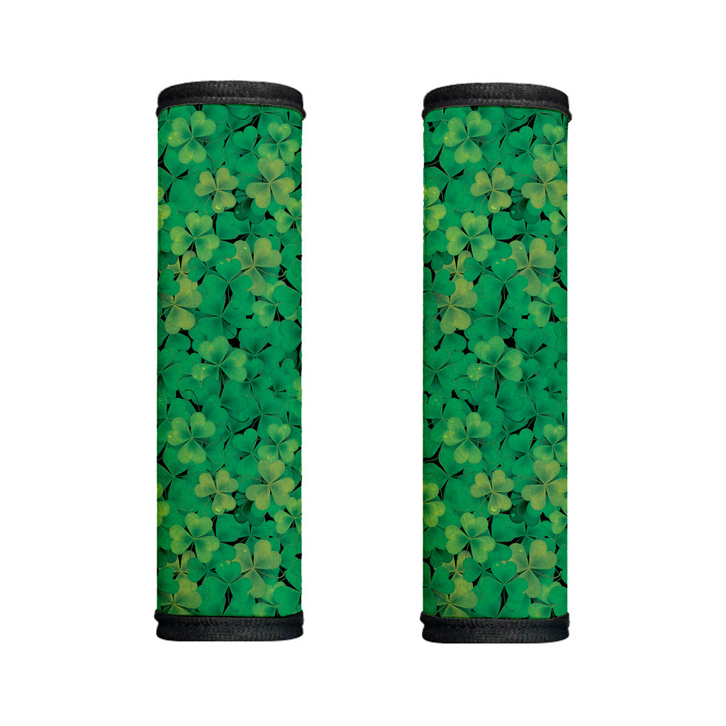 Green Shamrock Leaf Pattern Print Handle Covers