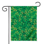 Green Shamrock Leaf Pattern Print House Flag