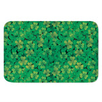 Green Shamrock Leaf Pattern Print Indoor Door Mat