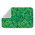 Green Shamrock Leaf Pattern Print Indoor Door Mat