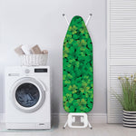 Green Shamrock Leaf Pattern Print Ironing Board Cover