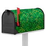 Green Shamrock Leaf Pattern Print Mailbox Cover