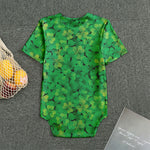 Green Shamrock Leaf Pattern Print Men's Bodysuit