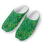 Green Shamrock Leaf Pattern Print Mesh Casual Shoes