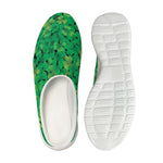 Green Shamrock Leaf Pattern Print Mesh Casual Shoes