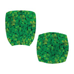 Green Shamrock Leaf Pattern Print Office Chair Cover