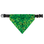 Green Shamrock Leaf Pattern Print Over The Collar Dog Bandana
