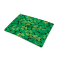 Green Shamrock Leaf Pattern Print Pet Cooling Mat Cover