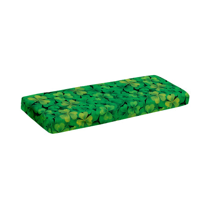 Green Shamrock Leaf Pattern Print Piano Keyboard Cover