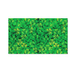 Green Shamrock Leaf Pattern Print Polyester Flag