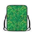 Green Shamrock Leaf Pattern Print Rectangular Crossbody Bag