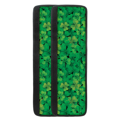 Green Shamrock Leaf Pattern Print Refrigerator Handle Covers