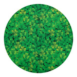 Green Shamrock Leaf Pattern Print Round Blanket