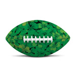 Green Shamrock Leaf Pattern Print Rugby Ball