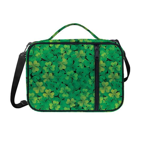 Green Shamrock Leaf Pattern Print Shoulder Strap Bible Bag