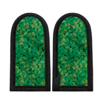 Green Shamrock Leaf Pattern Print Skillet Handle Cover