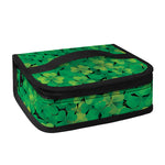 Green Shamrock Leaf Pattern Print Small Lunch Bag