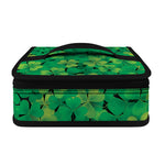 Green Shamrock Leaf Pattern Print Small Lunch Bag