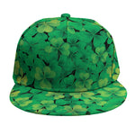 Green Shamrock Leaf Pattern Print Snapback Cap