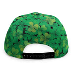 Green Shamrock Leaf Pattern Print Snapback Cap