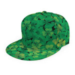 Green Shamrock Leaf Pattern Print Snapback Cap