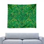 Green Shamrock Leaf Pattern Print Tapestry