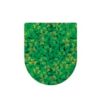 Green Shamrock Leaf Pattern Print Toilet Lid Cover