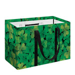Green Shamrock Leaf Pattern Print Utility Tote Bag
